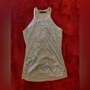 The Limited Silver Embellished Tank Top